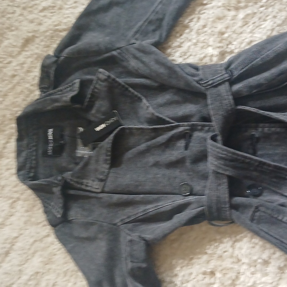 NWT TRENCH BLACK WASH - Picture 4 of 6